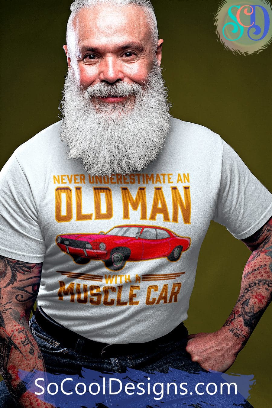 Old Man Muscle Car T-Shirt