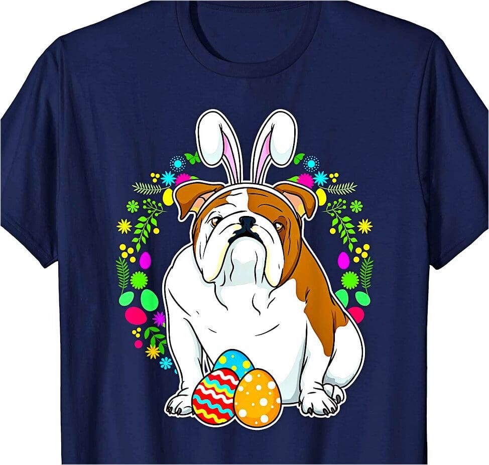 Adorable Easter Bulldog Bunny