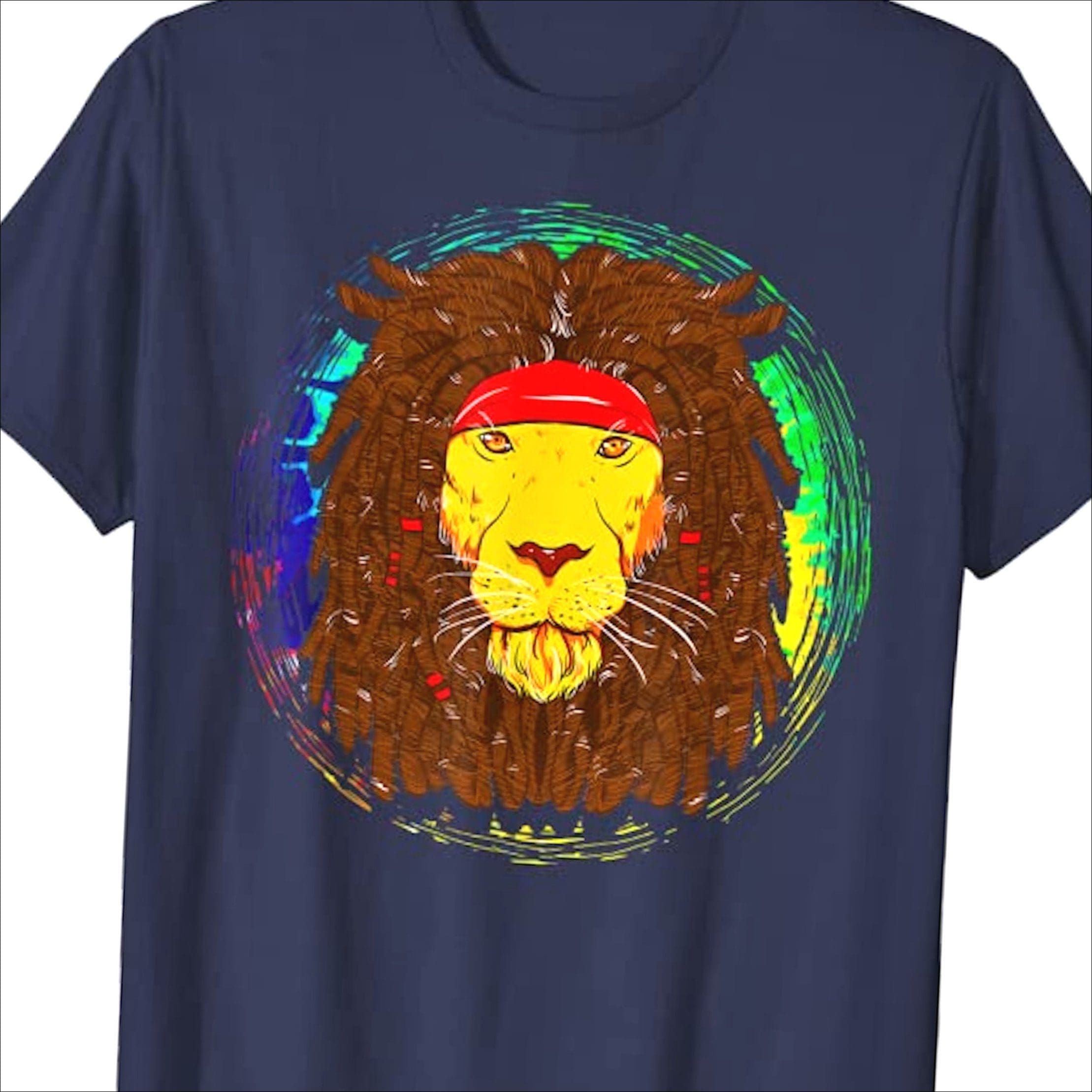 hippie lion t-shirt mock-up