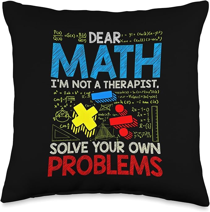 Funny math throw pillow