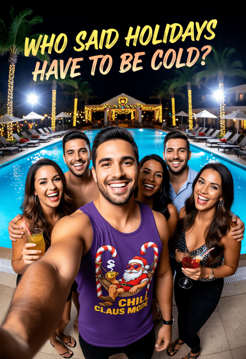 Chill Santa warm weather tank top.