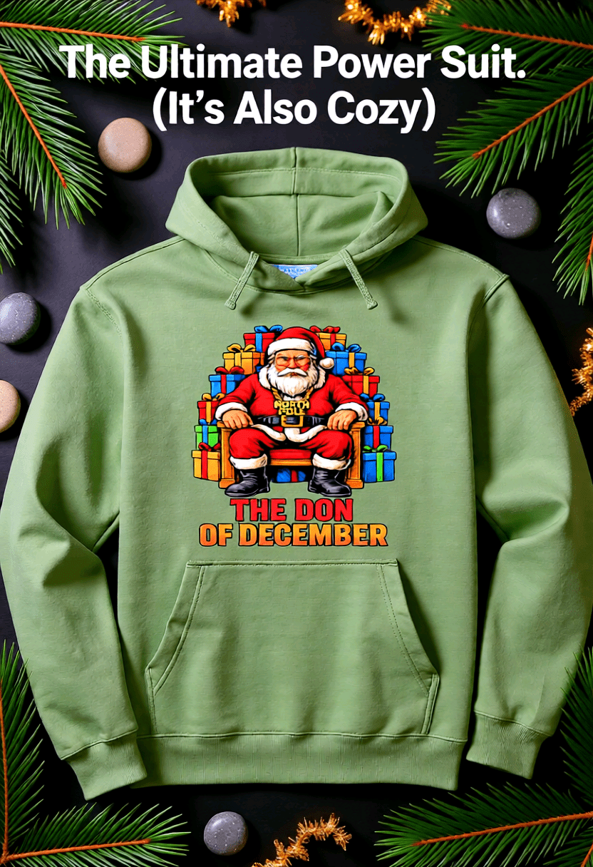 Funny Don of December Christmas Hoodie.